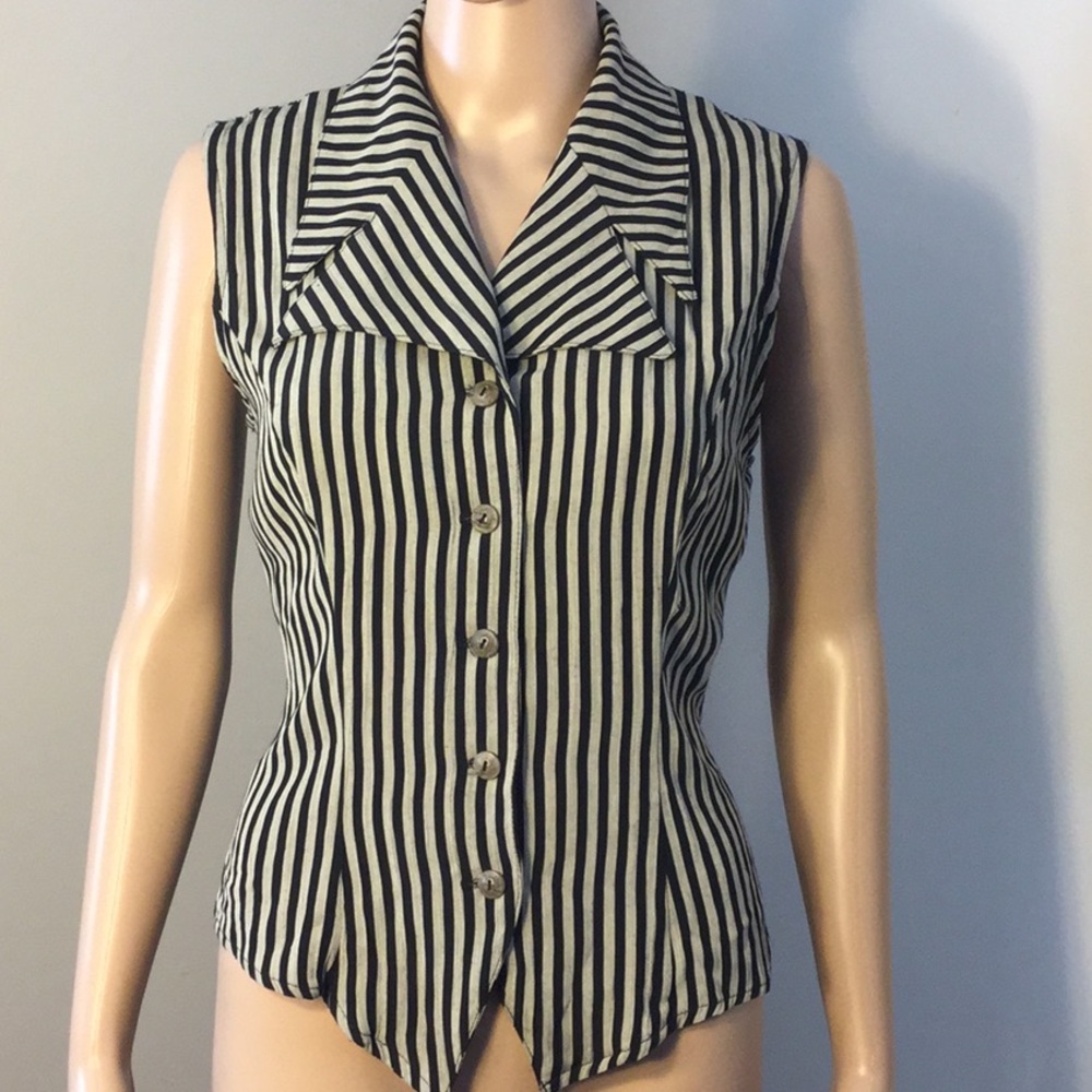 CAMILLE CLAUDEL Sleeveless black/gray vintage TOP
